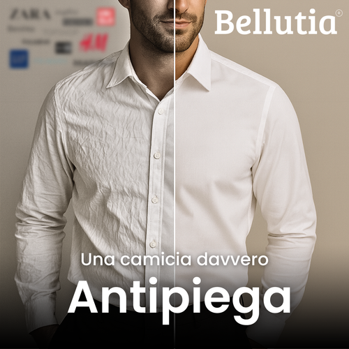 Camicia Antipiega a Taglio Aderente