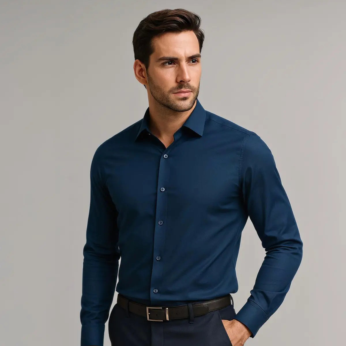 Camicia Antipiega a Taglio Aderente