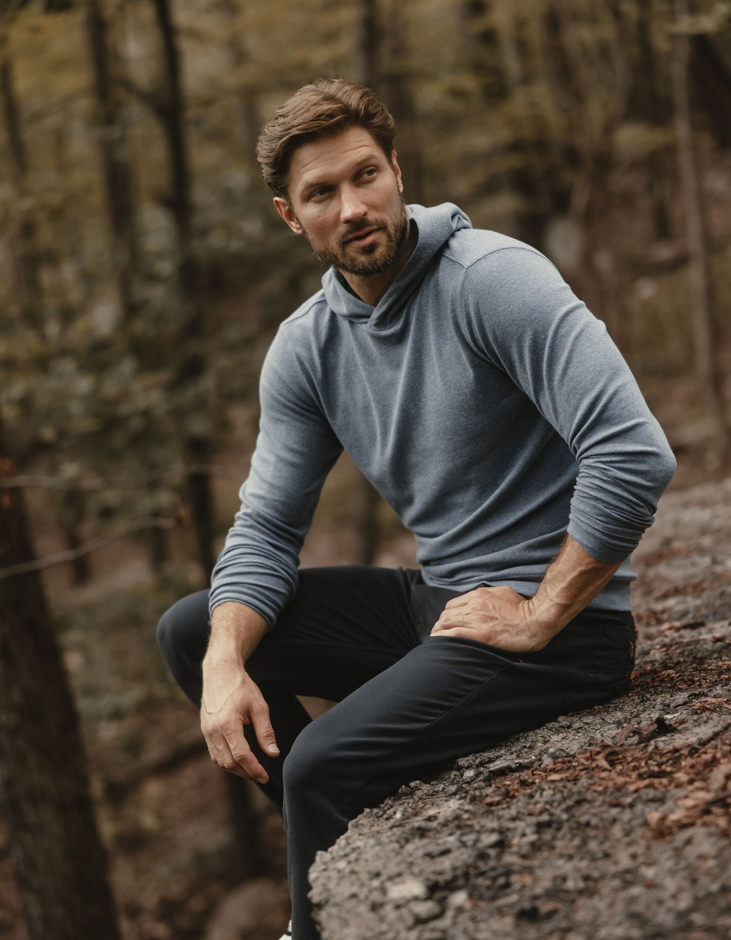 Puremeso Essential Hoodie in Slate Blue
